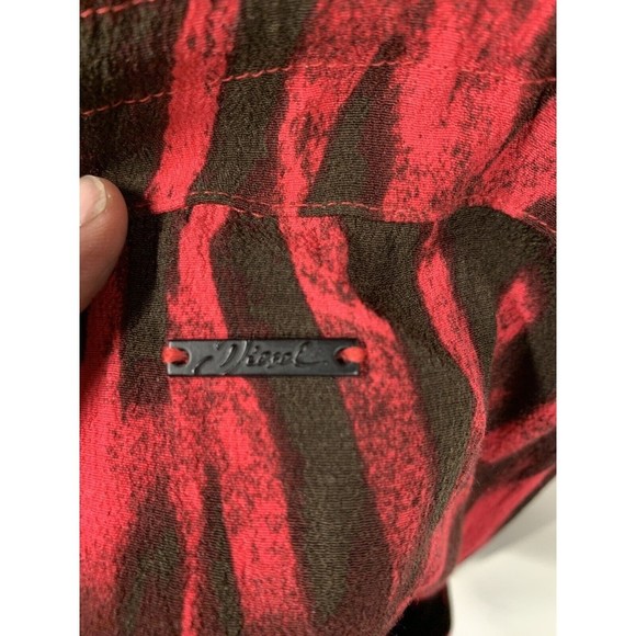 Diesel Red And Black Mini Dress With Pockets XXS 100% Viscose - Picture 7 of 11